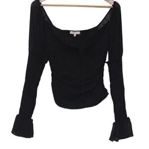 New WAYF Black Long Sleeve Top Women Size s